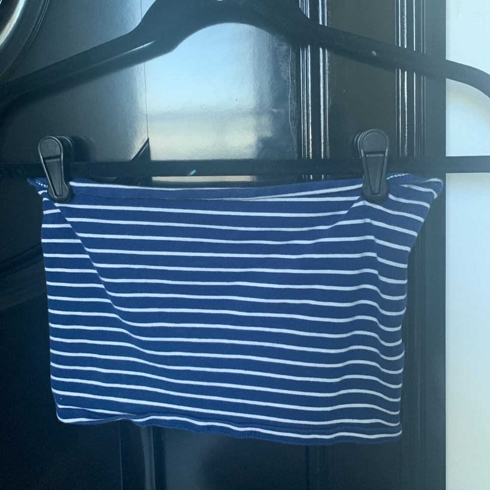 blue tube top